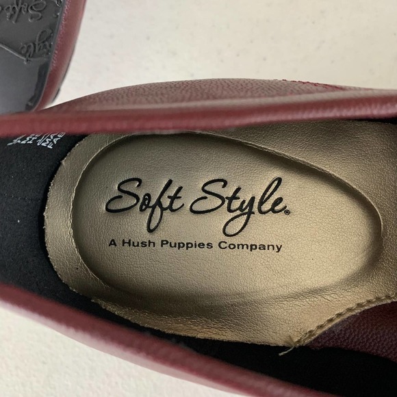 Soft Style Ginny Wine slip on Moc Toe Block Heeled Pump Women's US 7 M - Picture 8 of 10